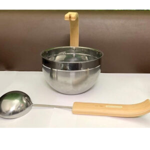 Bộ xô gáo inox xông hơi Sawo