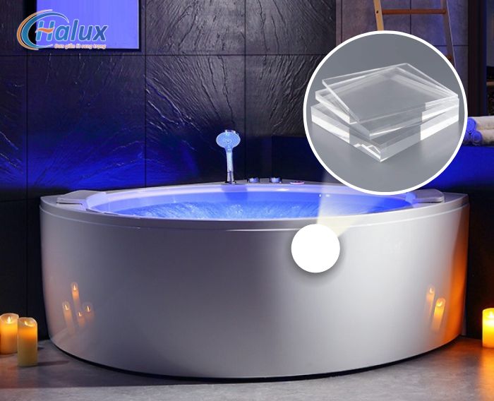 Bồn tắm massage HLXR8005 làm từ acrylic cao cấp, bền bỉ