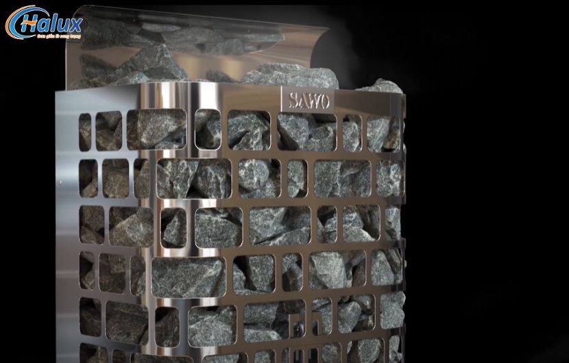 Khoang chứa đá xông rộng lớn của máy xông khô Krios