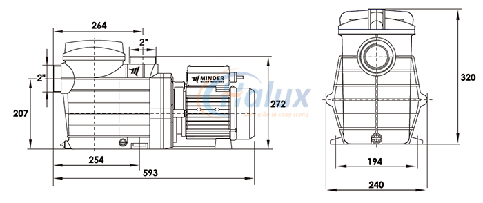 máy bơm bể bơi Minder MXB (1)