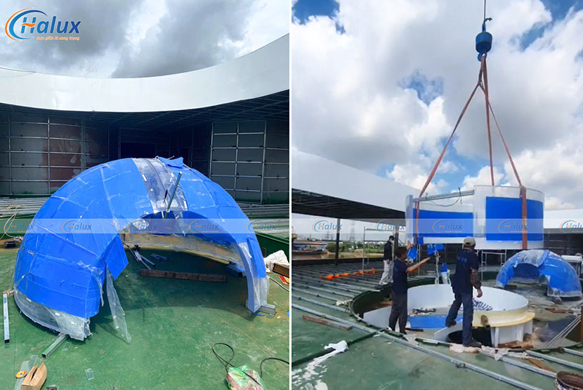 Toàn bộ khâu vận chuyển quả cầu kính Acrylic được tính toán khoa học