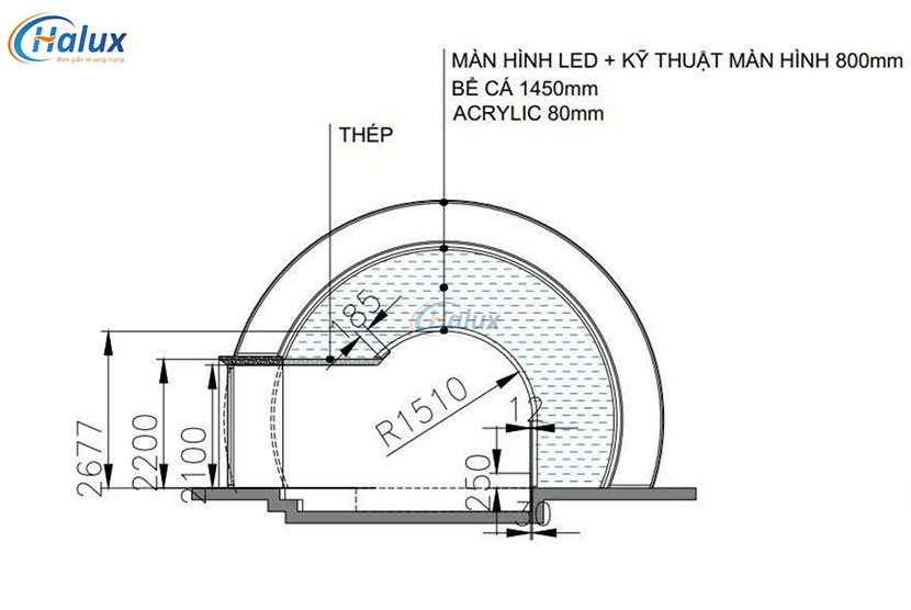 Bản vẽ thiết kế quả cầu Acrylic