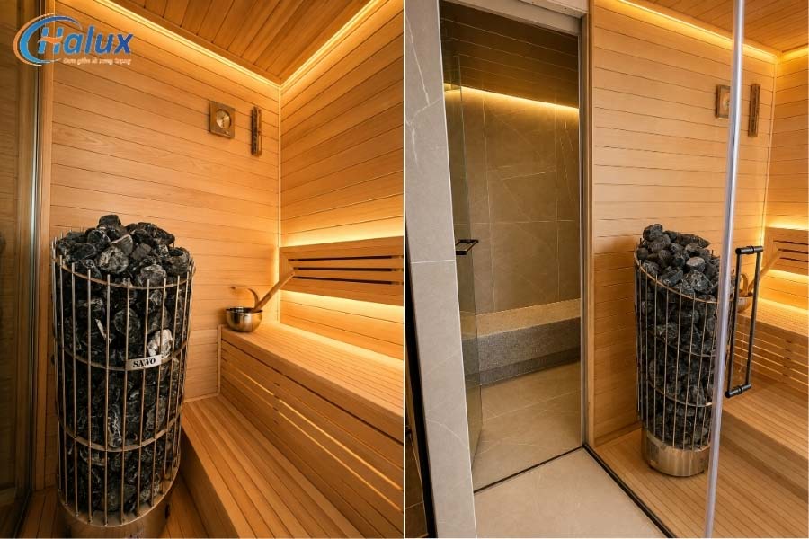 Phòng xông sử dụng máy cao cấp đến từ Phần Lan